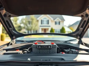 Quad na podjeździe przykryty dopasowanym pokrowcem, podkreślona struktura materiału i jego dokładne przyleganie.