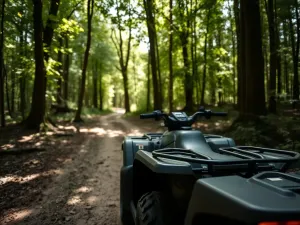 Mechanik zmienia oponę w zadbanym warsztacie wulkanizacyjnym, wokół uporządkowane narzędzia i regały z oponami