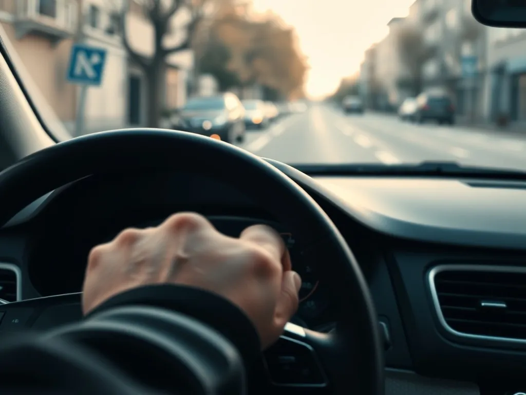 Kontrolka na desce rozdzielczej i szary dym z rury wydechowej sugerujące zapchany filtr DPF.