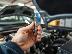 Detailer w rękawiczce poleruje lśniącą maskę auta mikrofibrą, podkreślając efekt powłoki ceramicznej.